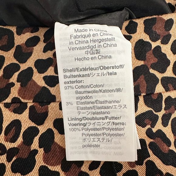 J. Crew Cotton Pencil Skirt in Leopard Size 4 - Picture 5 of 6